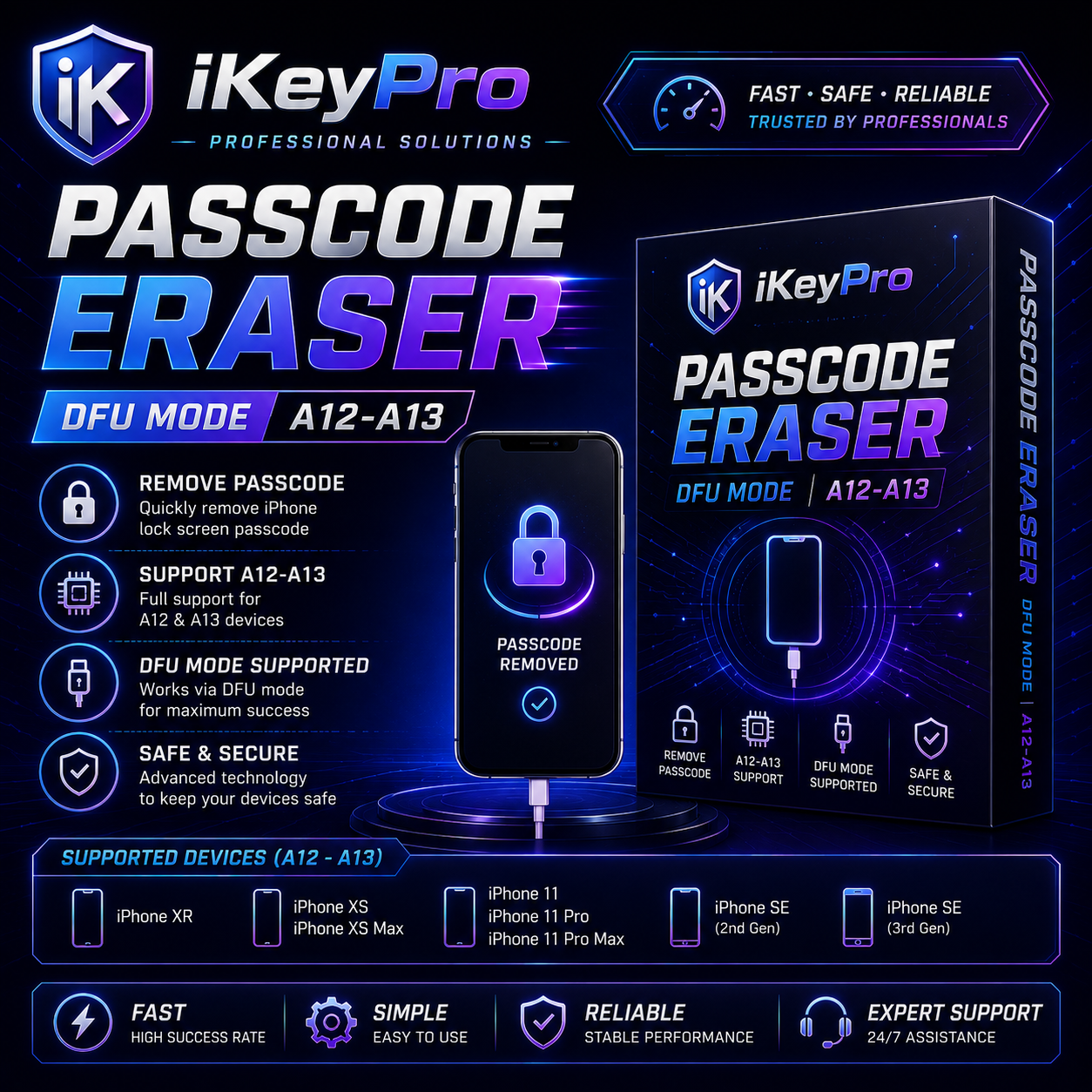 iKeyPro Passcode Eraser DFU Mode A12-A13