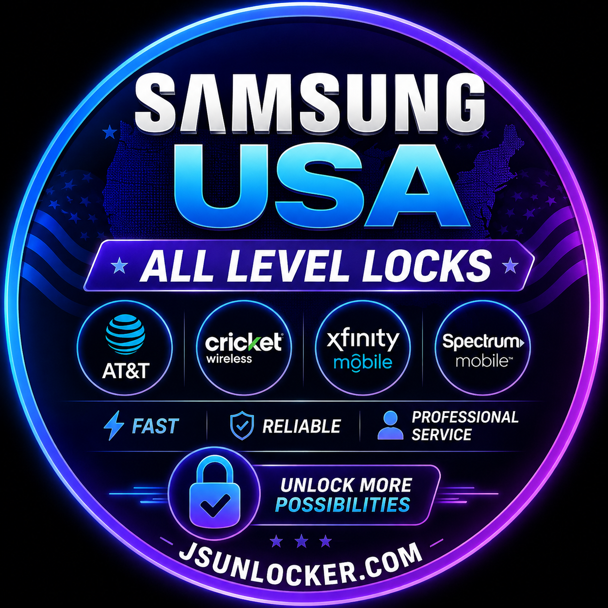 Samsung USA All Level Locks - All Models until 2025 - Galaxy S25 / S25 Plus / S25 Ultra