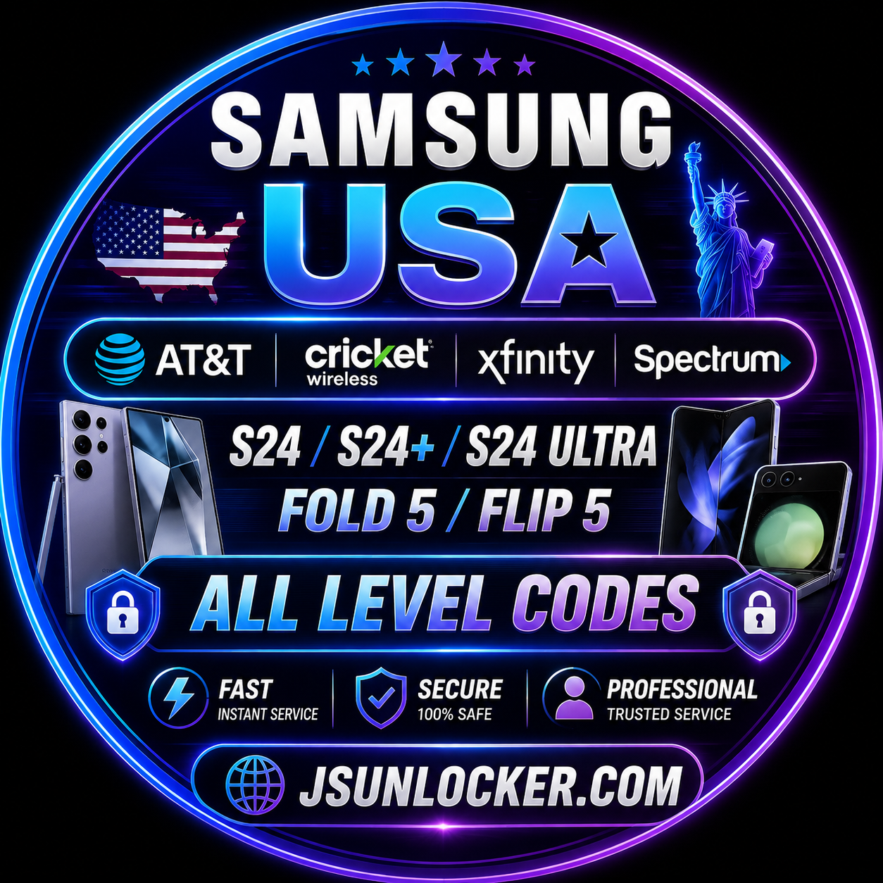 Samsung USA AT&T/Spectrum/Xfinity A23/A53/A54/A55/A13/A14/A15/S23 FE All Level Codes