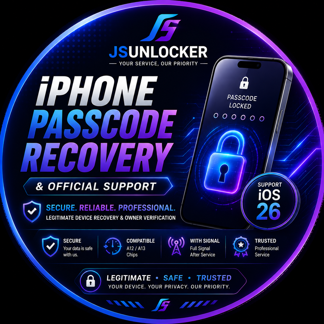 Nothing Passcode Bypass A12/A13 chips With Signal ios 26 [ No Refund Any Request ]