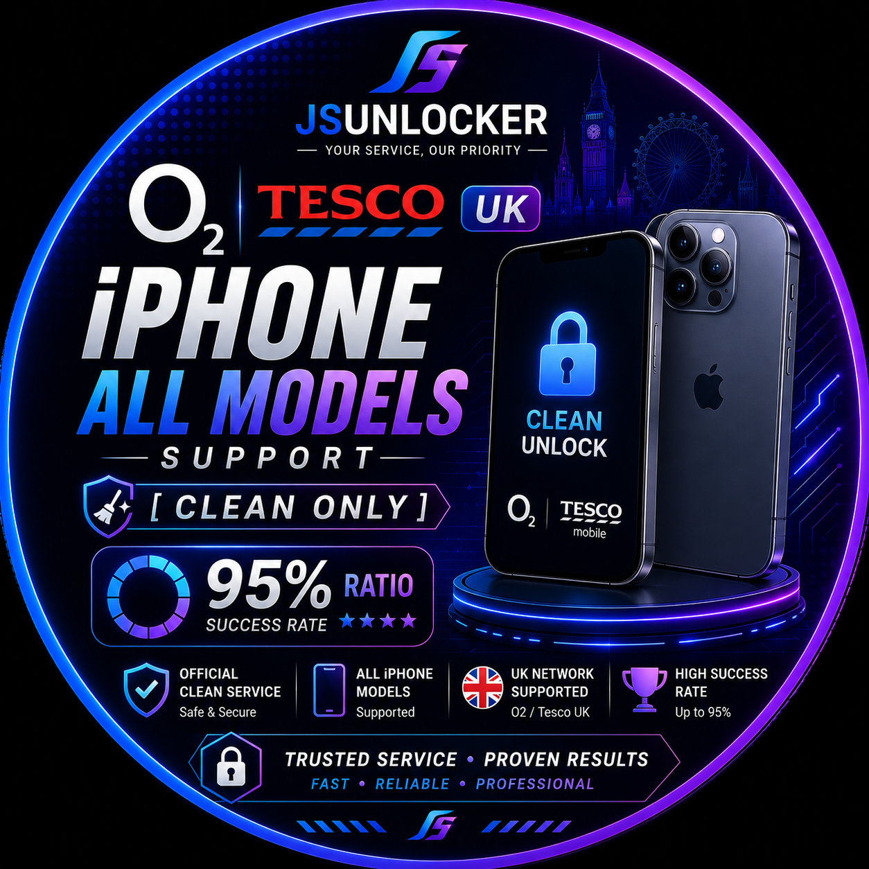 O2/Tesco UK - iPhone All Models Support [Clean only] 95% Ratio