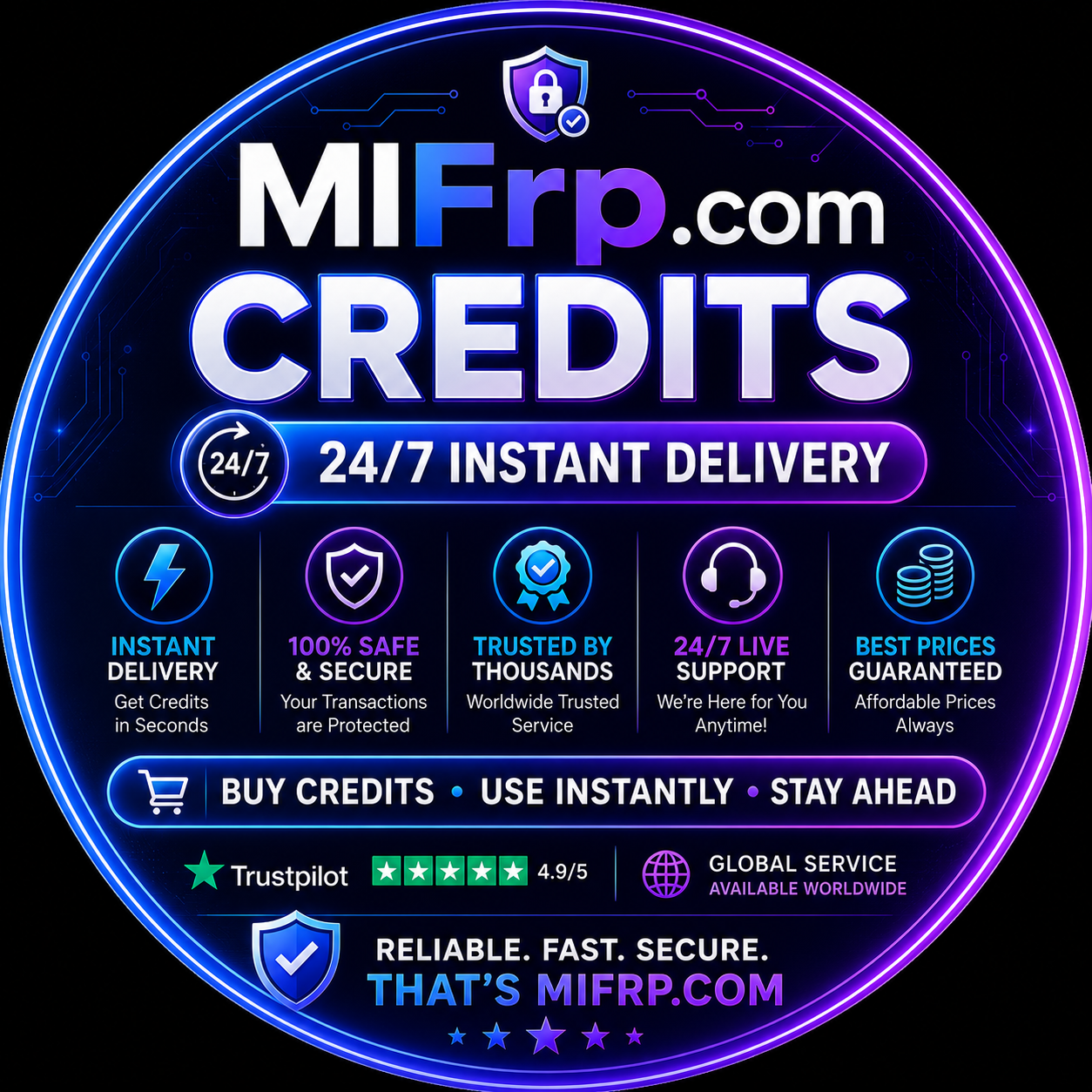 MIFrp.com Credits - 24/7 Instant Delivery