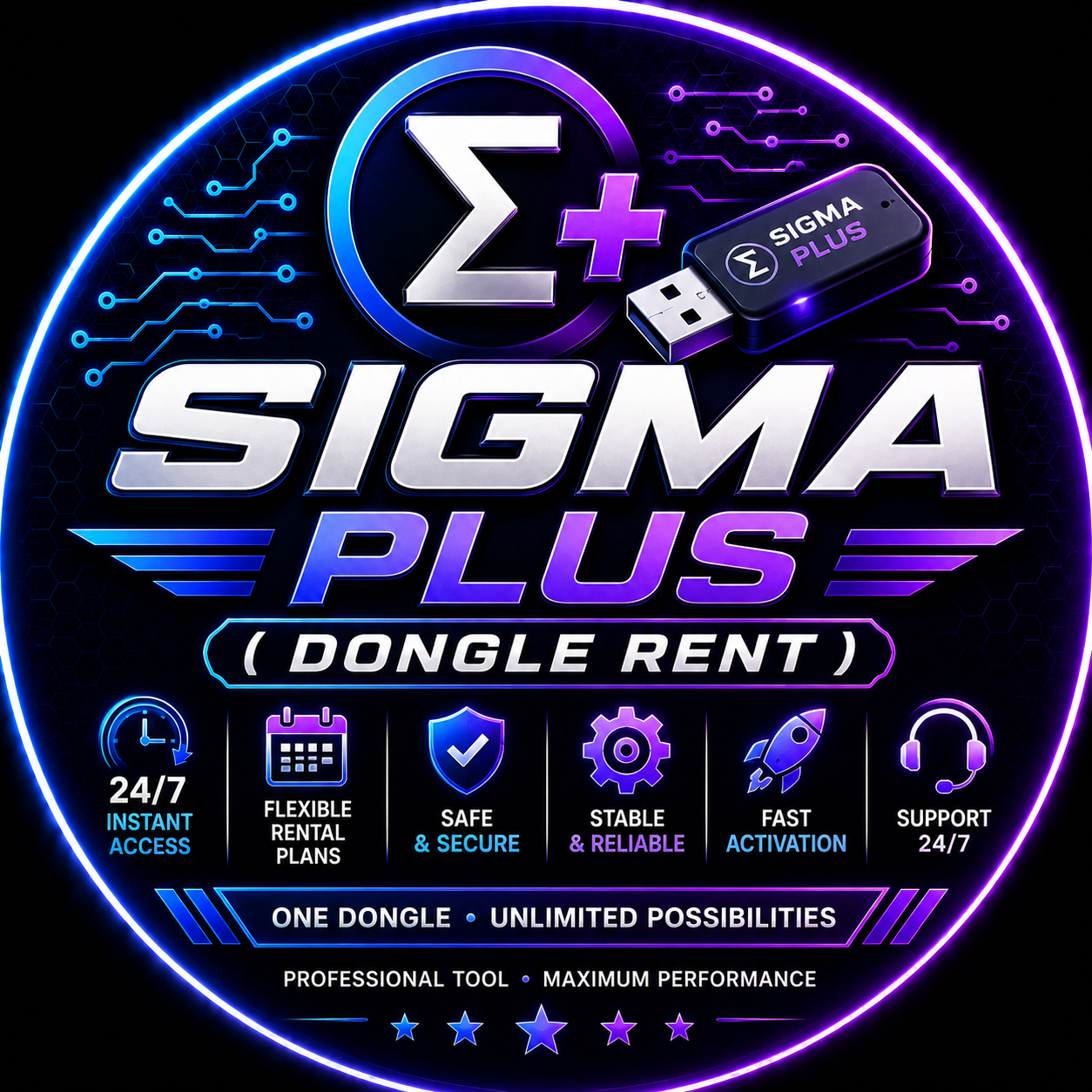SIGMA PLUS ( DONGLE RENT ) 60 Minutes